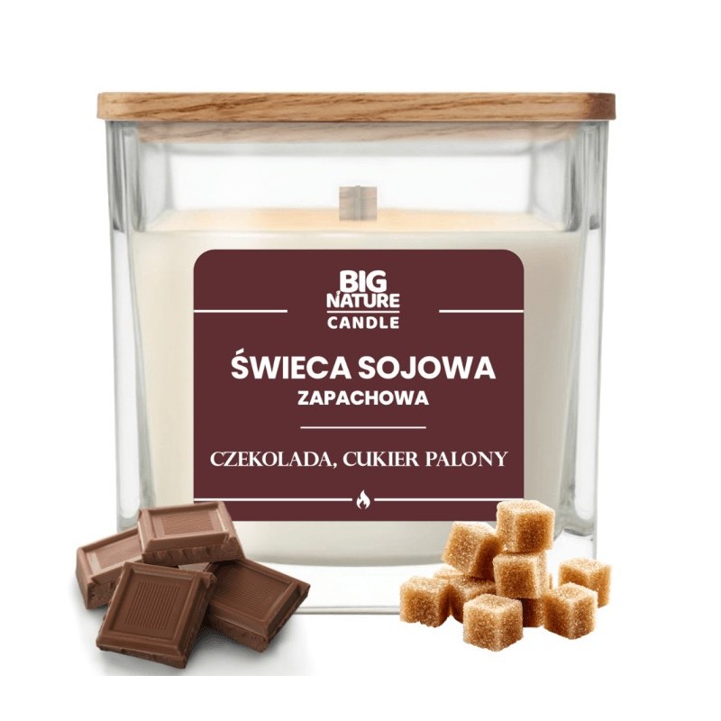 Big Nature Świeca Sojowa Czekolada cukier palmowy