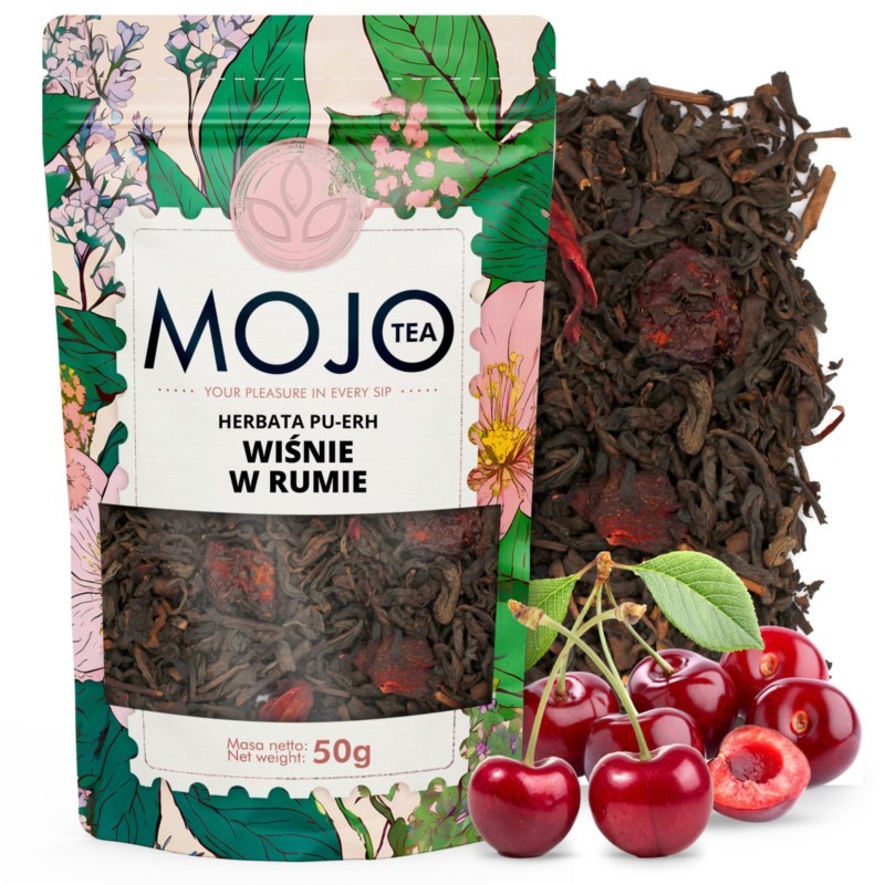 MOJO TEA Wiśnie w Rumie herbata pu-erh 50 g