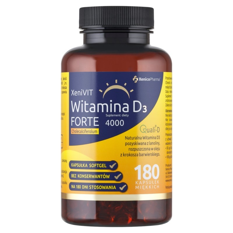 XeniVIT Witamina D FORTE 180 kaps. softgel