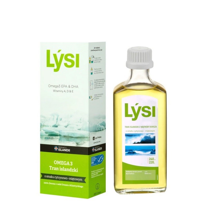 Lysi Tran Islandzki o smaku cytrynowo-miętowym
