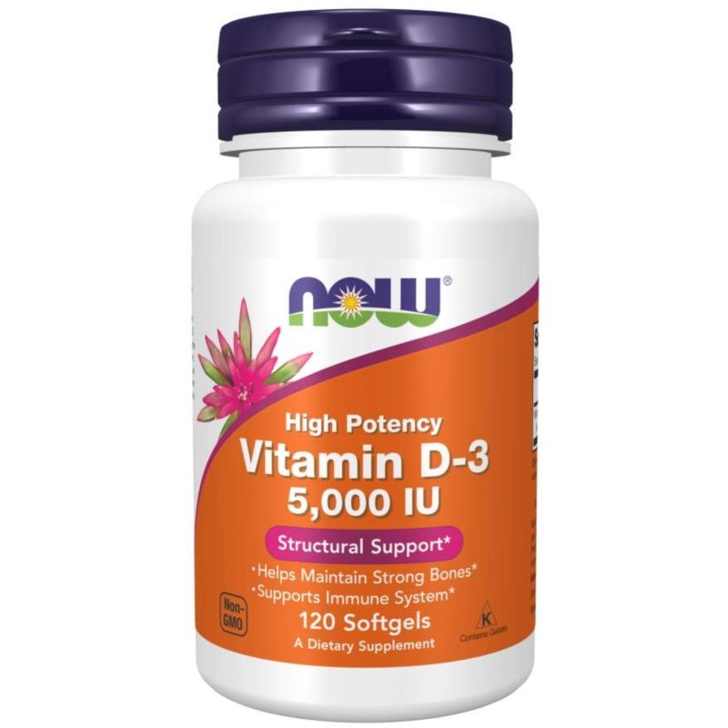 Now Foods Witamina D3 EXTRA 5000 120 kap
