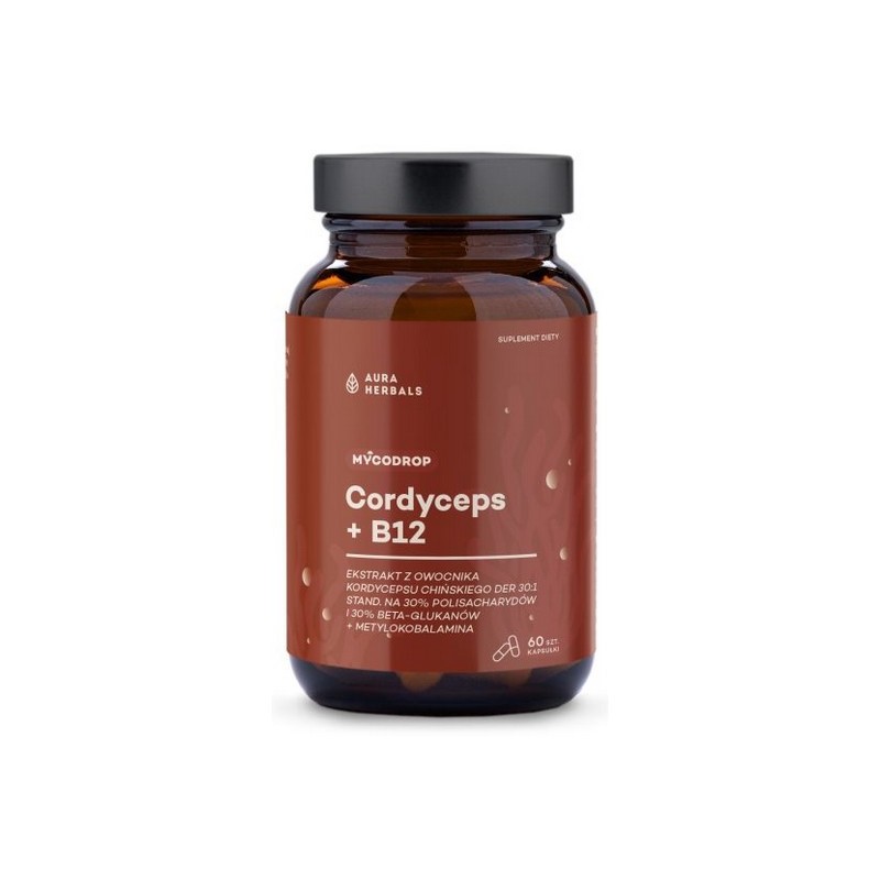 Aura Herbals Cordyceps 30:1+B12  beta - glukan