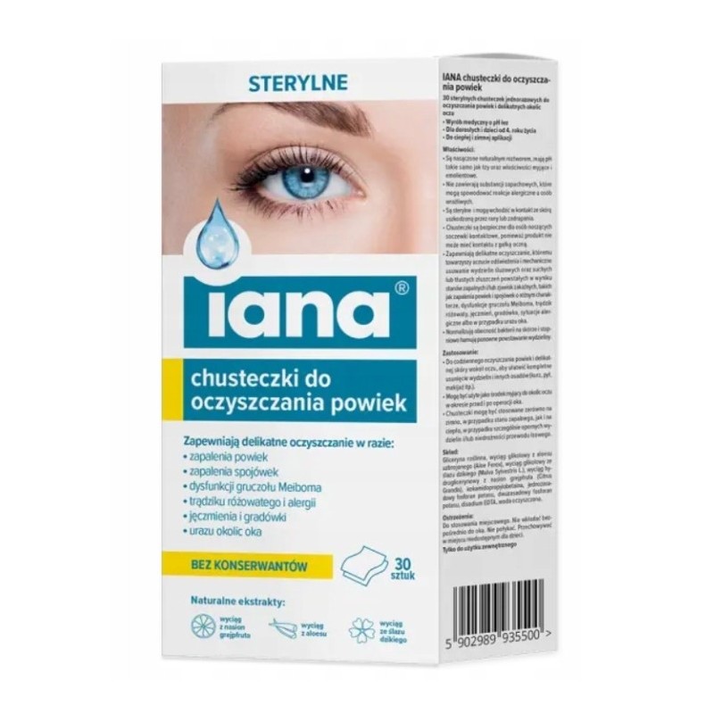 Starpharma Iana Chusteczki do oczyszczania powiek