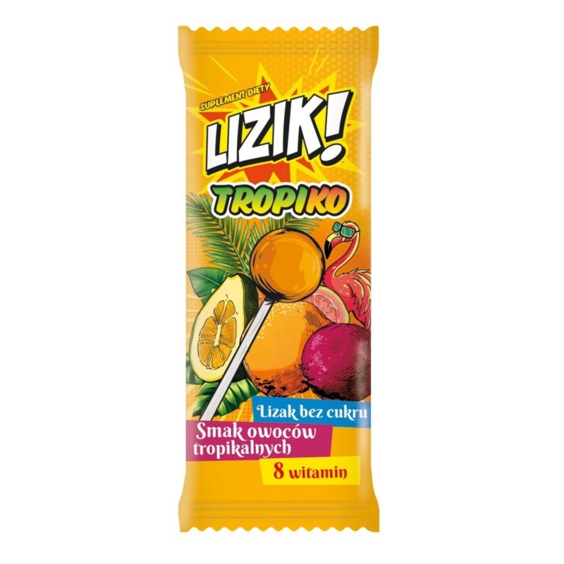 Starpharma LIZIK! TROPIKO Lizak bez cukru 1 szt