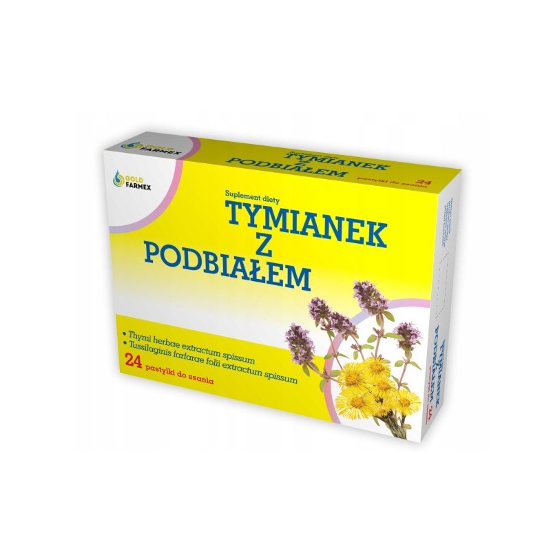 GoldFarmex Tymianek z Podbiałem 24 pastylki