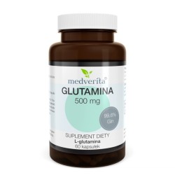Medverita Glutamina 500 mg L-glutamina 60 kapsułek