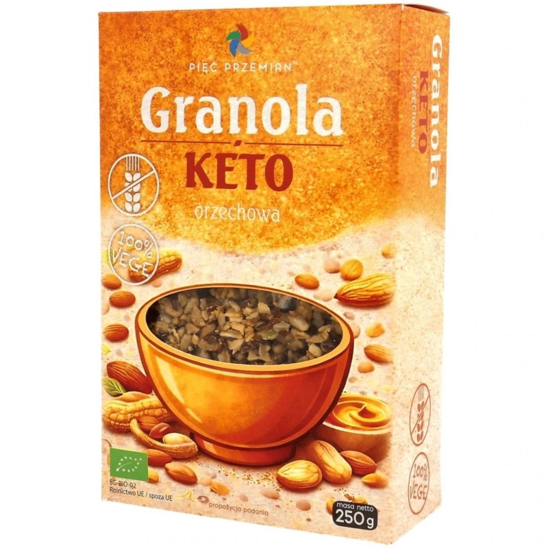 Pięć Przemian Keto Granola Orzechowa BIO 250 g