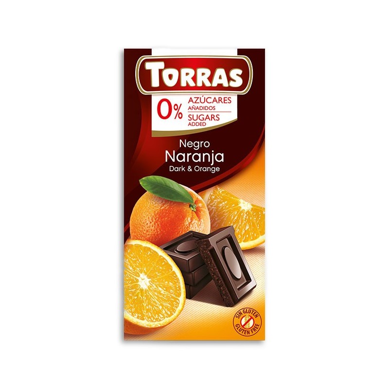 Torras Czekolada gorzka z pomarańczą 75 g