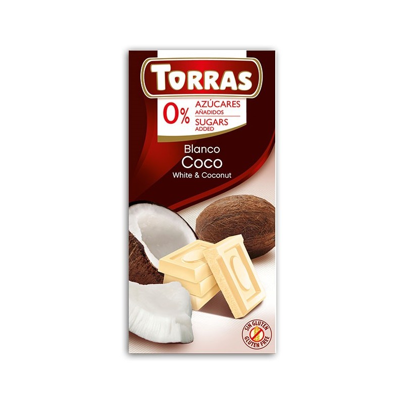 Torras Czekolada biała z kokosem 75 g