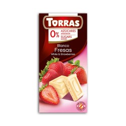 Torras Czekolada biała z truskawkami 75 g
