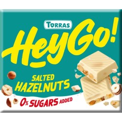 Hey Go Czekolada biała z orzechami i solą 60 g