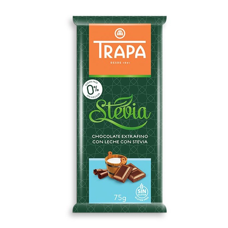 Trapa Czekolada mleczna ze stewią 75 g