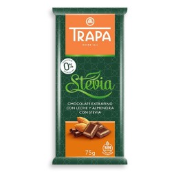Trapa Czekolada mleczna z migdałami ze stewią 75 g
