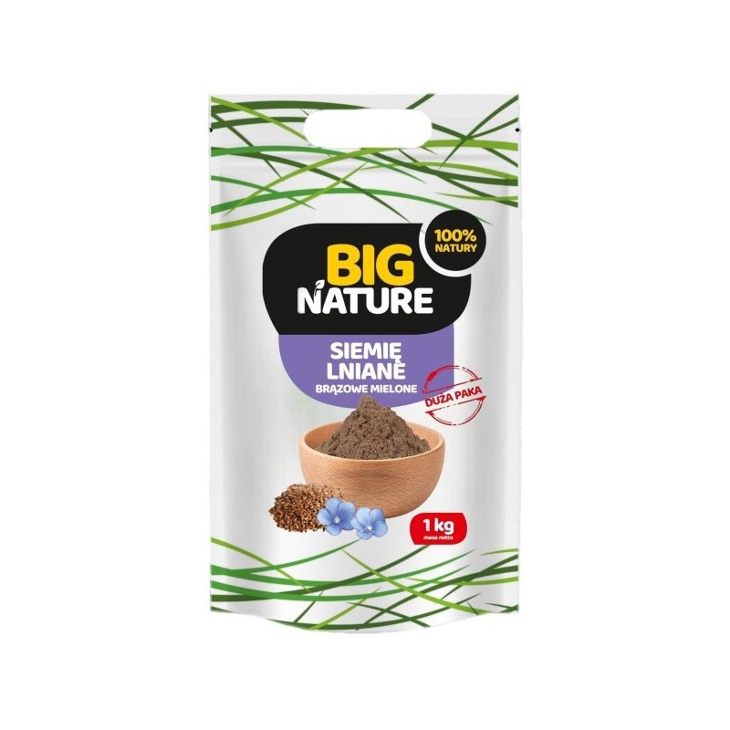 Big Nature Siemię lniane mielone brązowe 1 kg