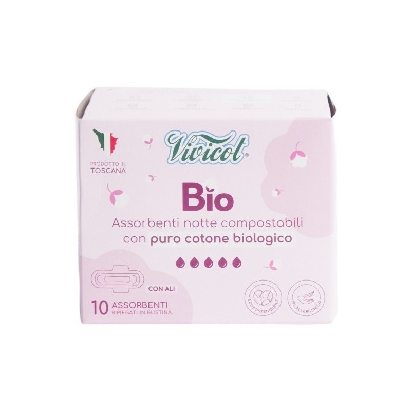 Vivicot Bio Podpaski Higieniczne Na Noc 10 Szt.