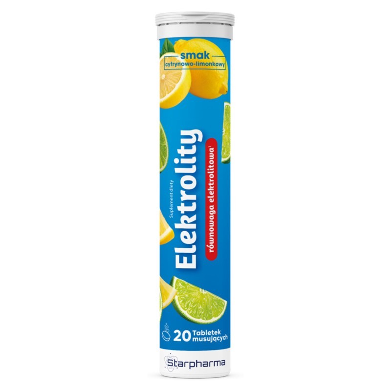 Starpharma Elektrolity 20 tabletek cytryna-limonka