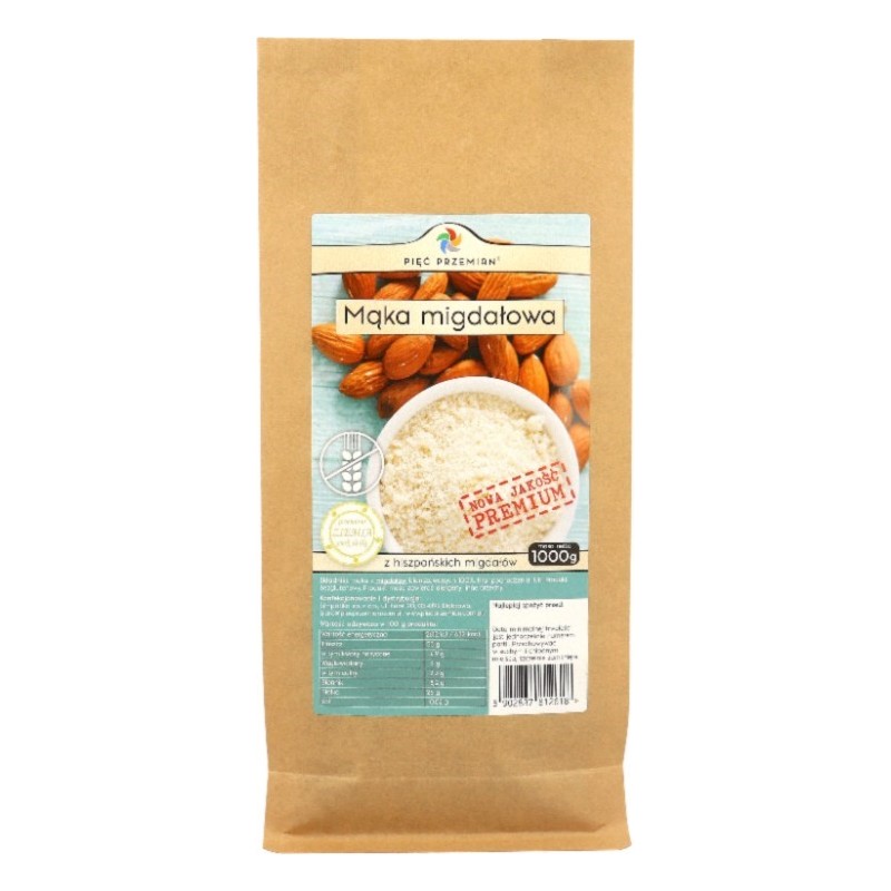 Pięć przemian Mąka Migdałowa Premium 1000g
