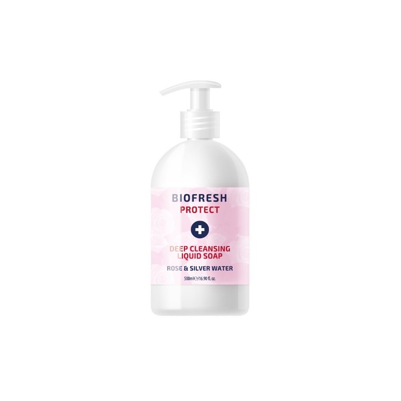 Mydło Naturalne w Płynie ze srebrem i różą 500 ml
