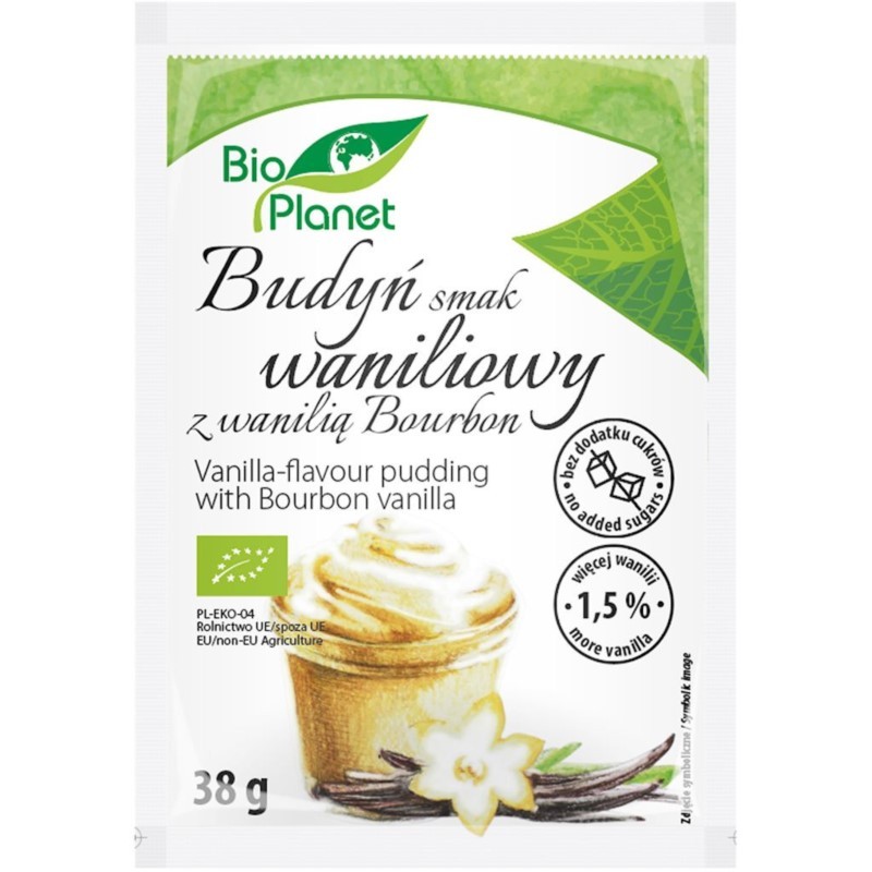 BIO Planet Budyń o smaku waniliowym z wanilią 40 g