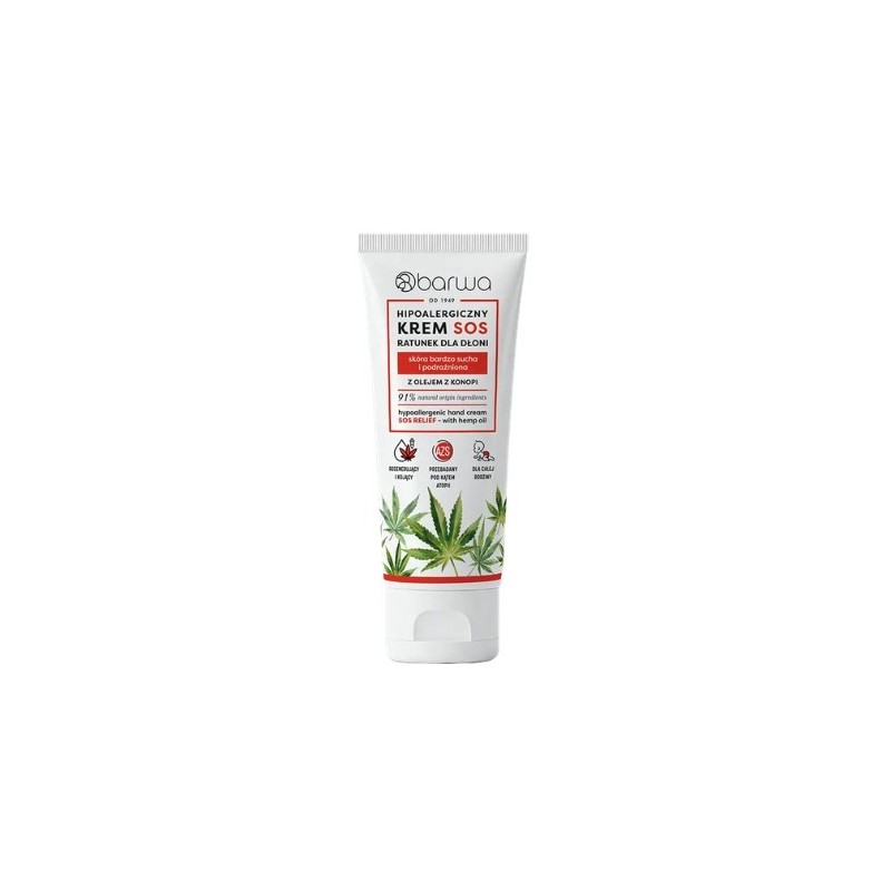 Barwa Krem do Rąk Hipoalergiczny SOS 75 ml