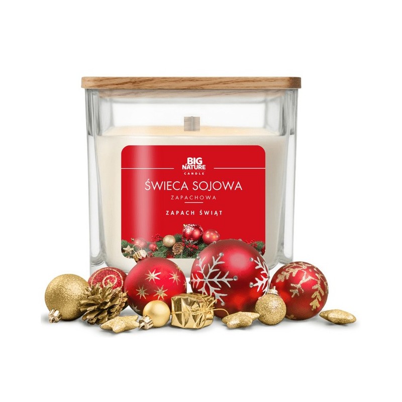 Big Nature Świeca Sojowa ZAPACH ŚWIĄT 205 g