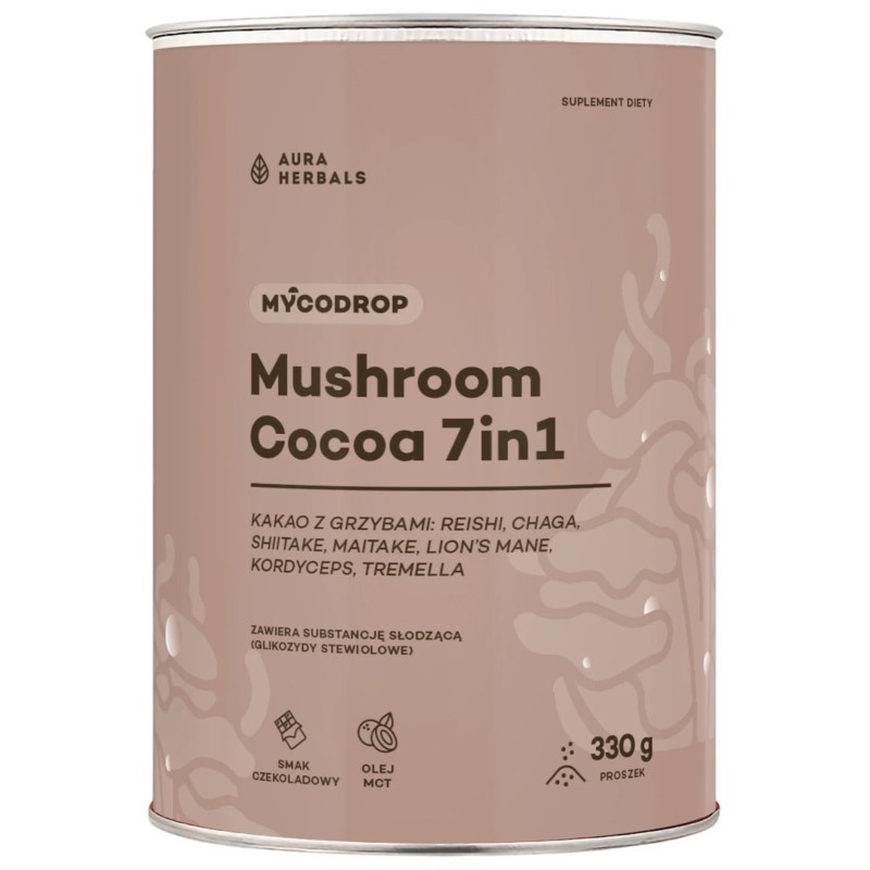 Aura Herbals Mushroom Kakao z Grzybami  7 w 1 330g