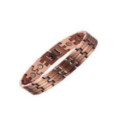 Miedziana Bransoletka Różowa Pasek