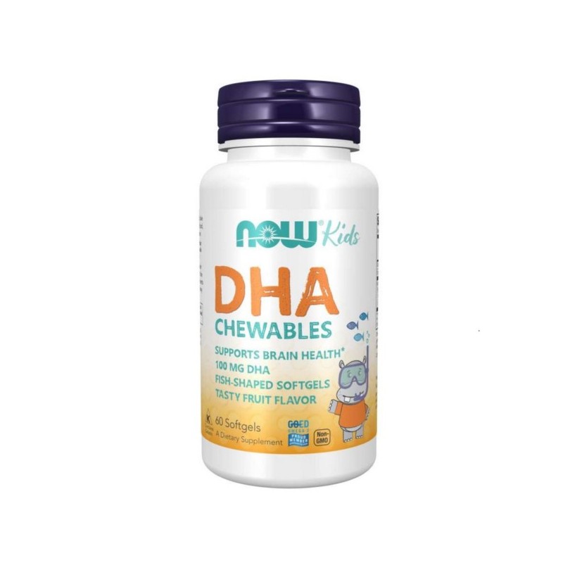 Now Foods Kids Dha 100 Mg 60 K Smak Owocowy