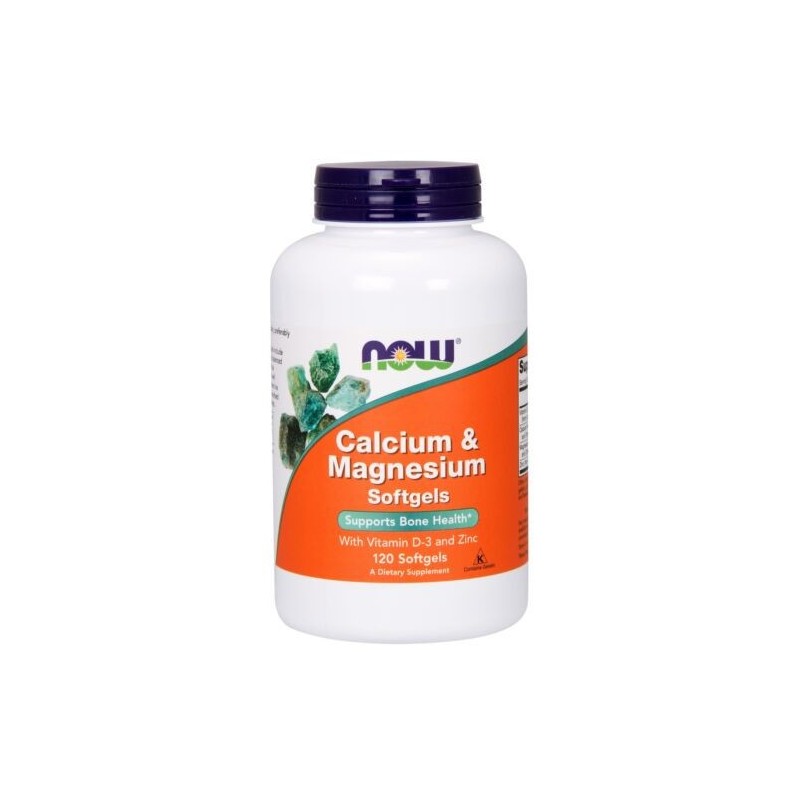Now Foods Wapń Magnez Witamina D3 i Cynk 120 k