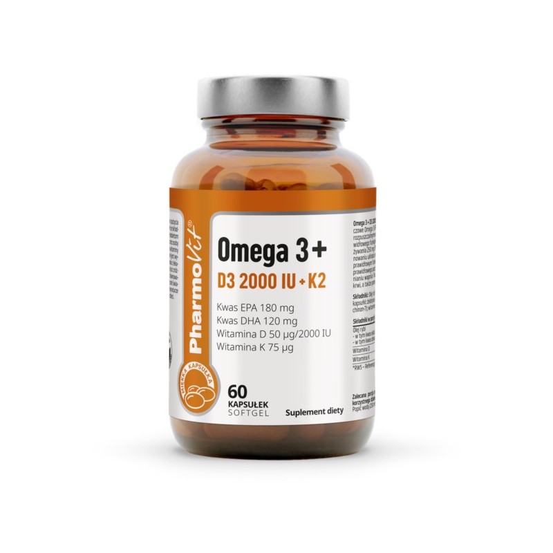 Pharmovit Omega 3 + D3 2000 IU + K2 60 k
