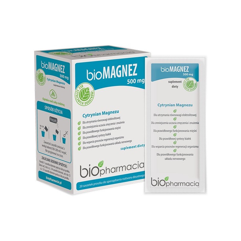 Biopharmacia bioMagnez 500 mg 20 saszetek
