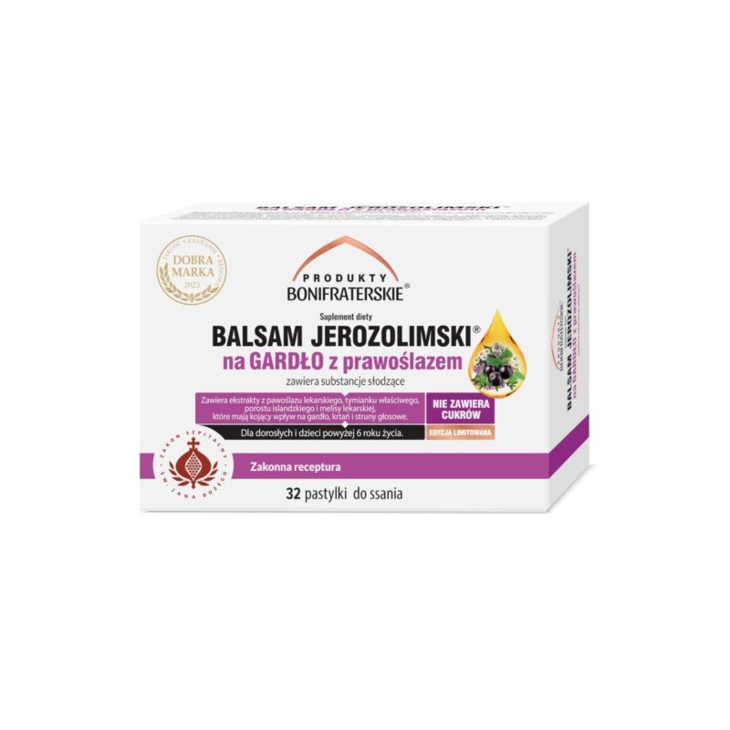 Balsam Jerozolimski na gardło z prawoślazem 32 p.