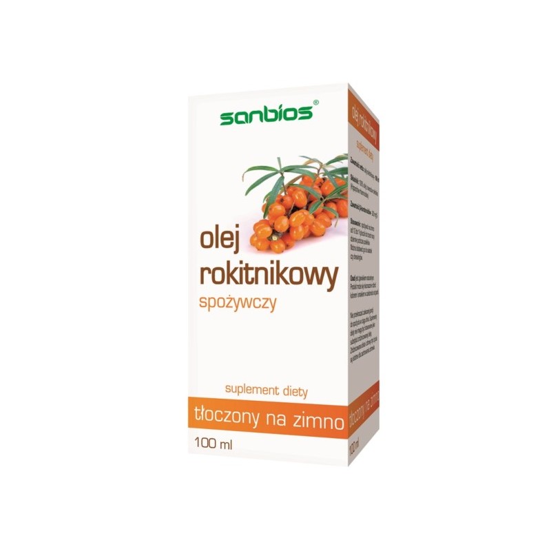 Sanbios Olej Rokitnikowy tłoczony na zimno 100 ml