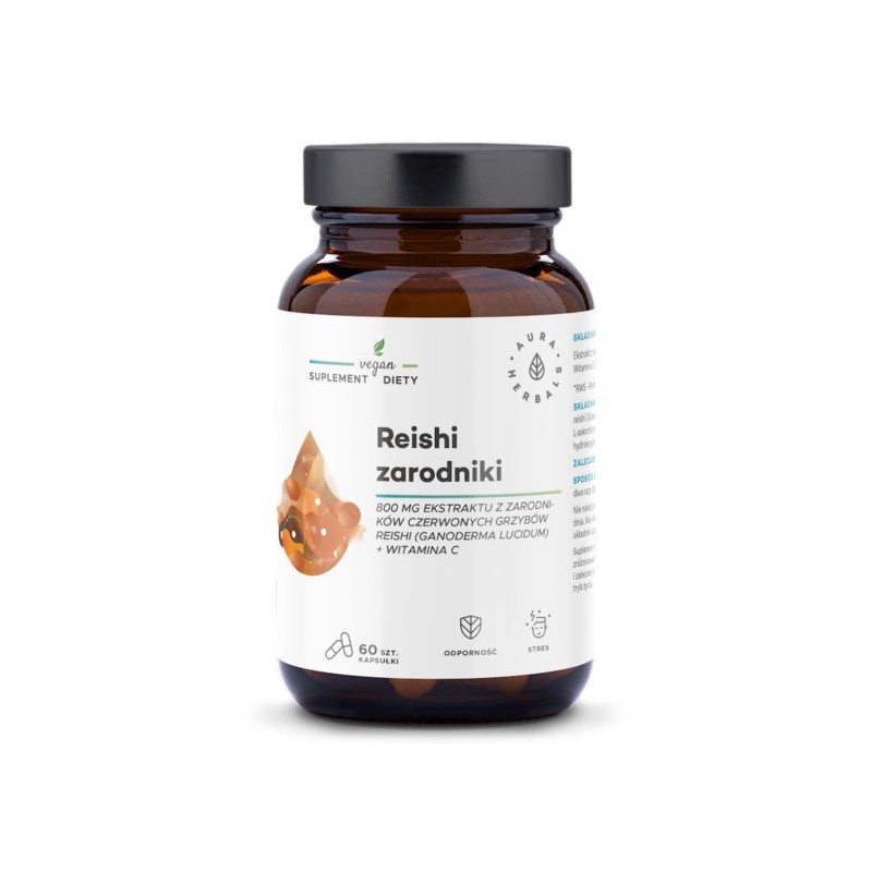 Aura Herbals Reishi zarodniki 800 mg 60 k