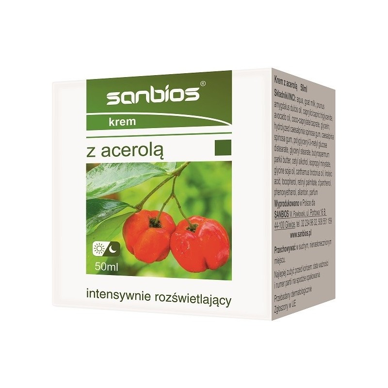 Sanbios Krem Z Acerolą 50 ml Nawilża i Ujędrnia