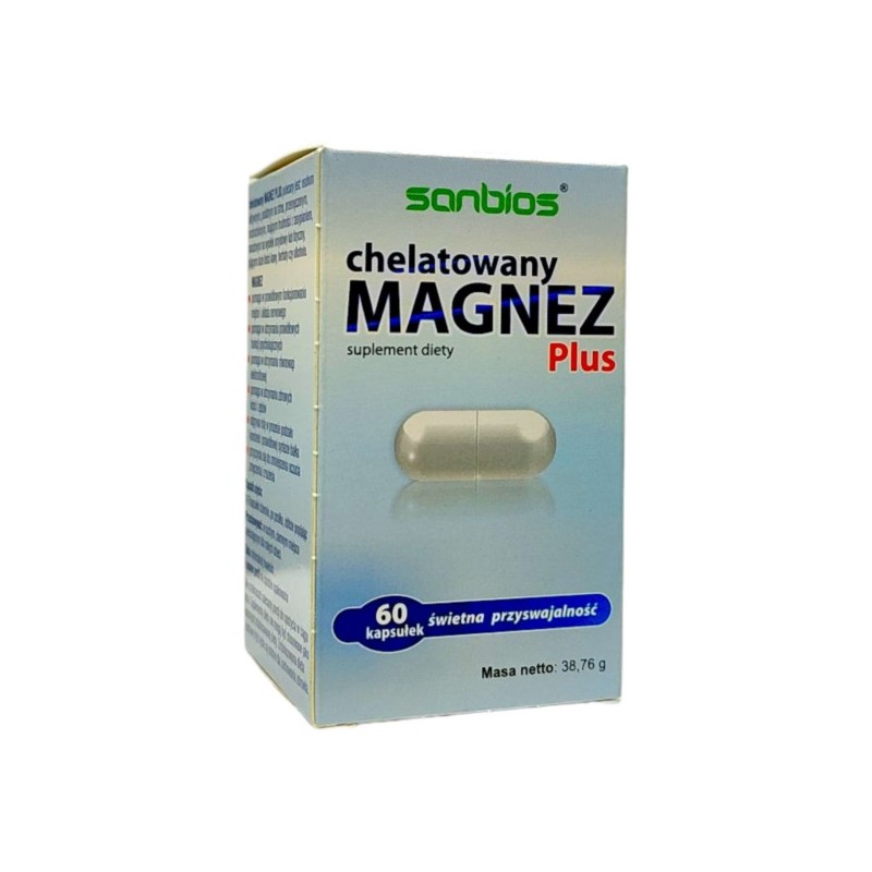 Sanbios Magnez Chelatowy Plus 60 kap