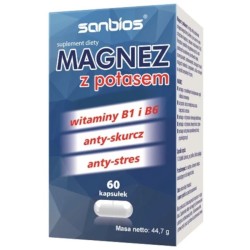 Sanbios Magnez Z Potasem 60 kapsułek