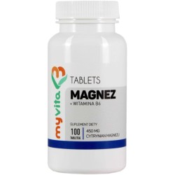 Myvita Magnez +B6 Cytrynian Magnezu 450 Mg 100 T