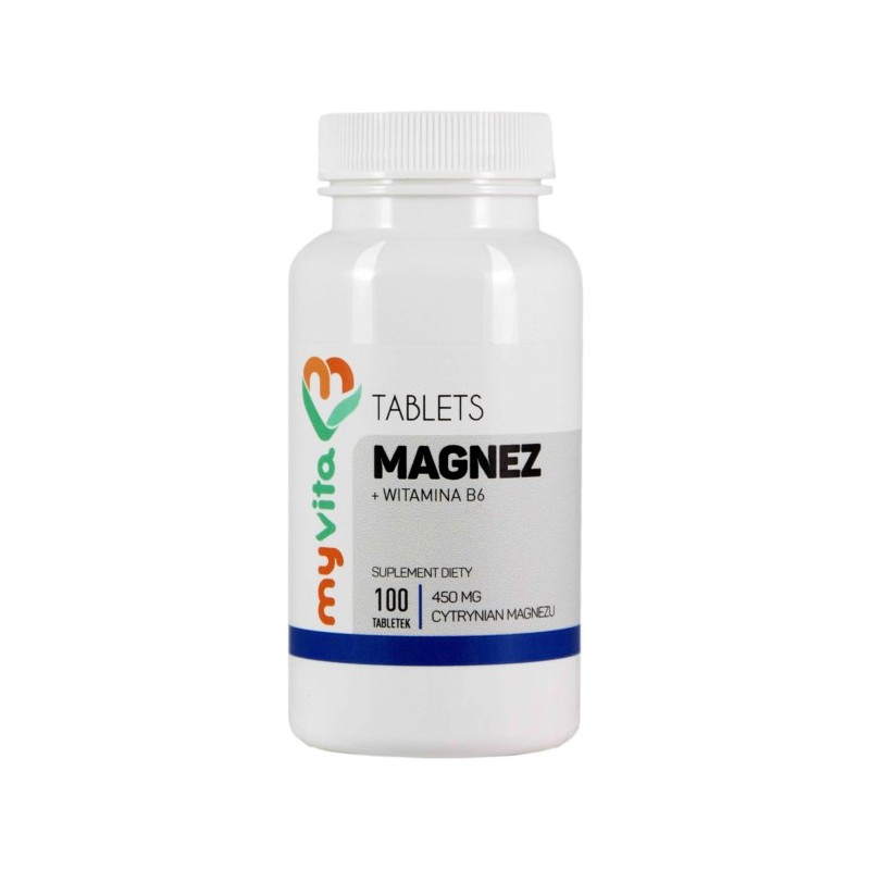 Myvita Magnez +B6 Cytrynian Magnezu 450 Mg 100 T