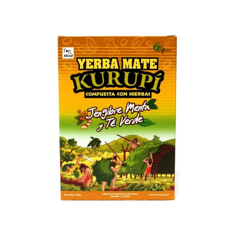 Yerba Mate Kurupi Ginger Mint and Green Tea 500 g