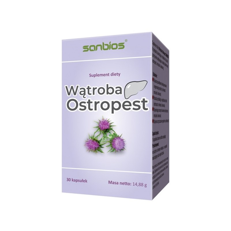 Sanbios Wątroba Ostropest 30 kap