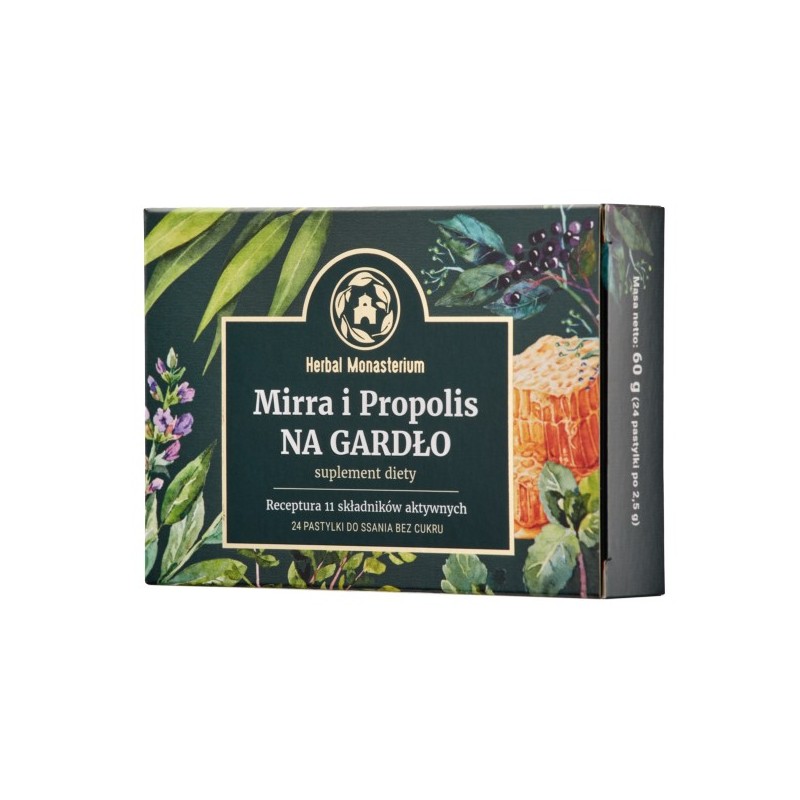 Herbal Monasterium Mirra i Propolis na gardło 24 p