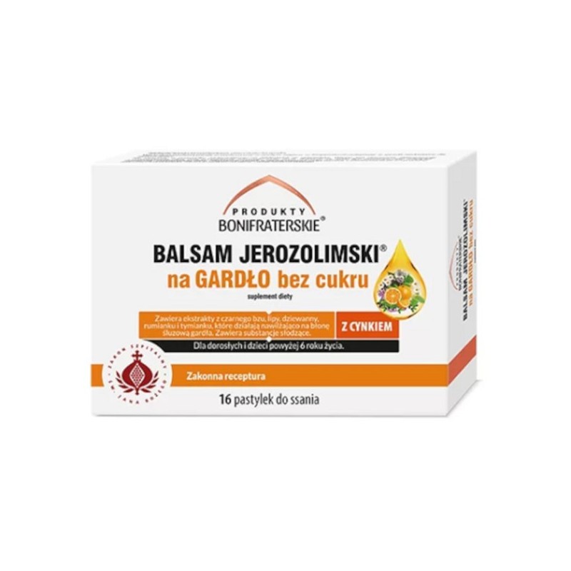 Balsam Jerozolimski na gardło 16 bez cukru