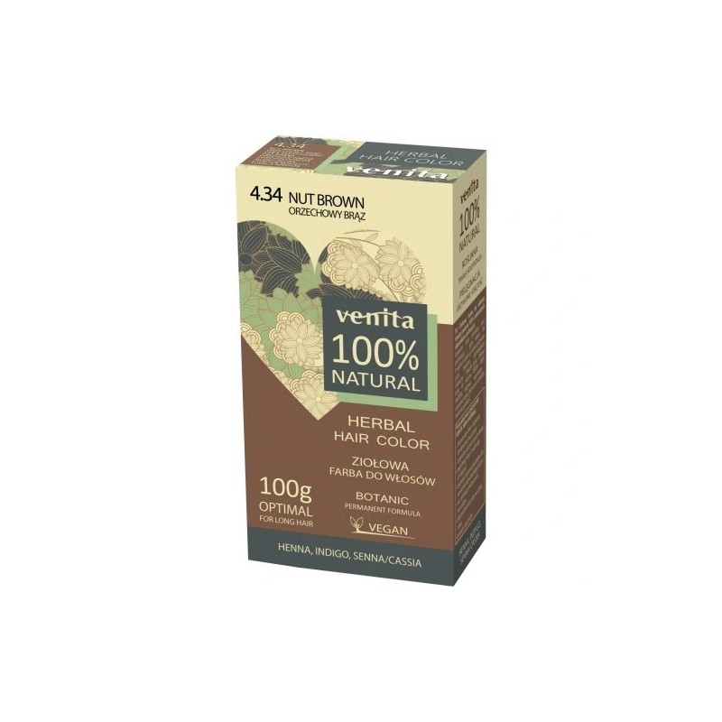 Venita NATURALNA Farba Ziołowa 4.34 NUT BROWN