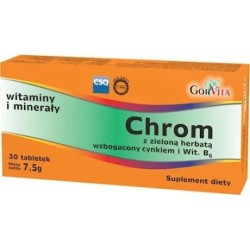Gorvita Chrom z zieloną herbatą cynkiem i B6 30 t.