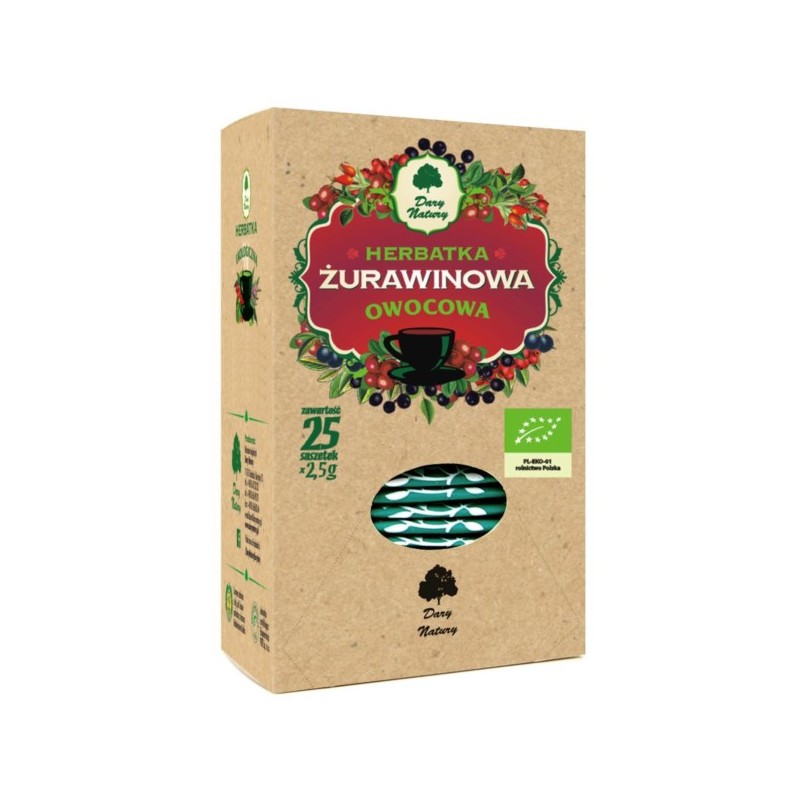 Dary Natury Herbata Żurawinowa Eko 25X2,5G