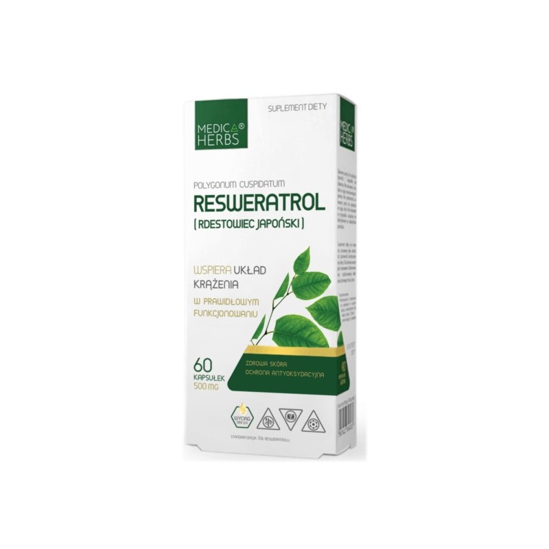 Medica Herbs Resweratrol Rdestowiec japoński 60 k