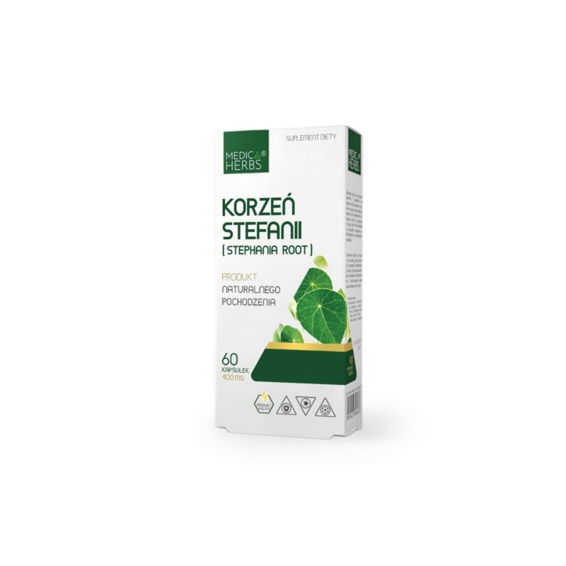 Medica Herbs Korzeń Stefanii Stephania 400 mg 60 k