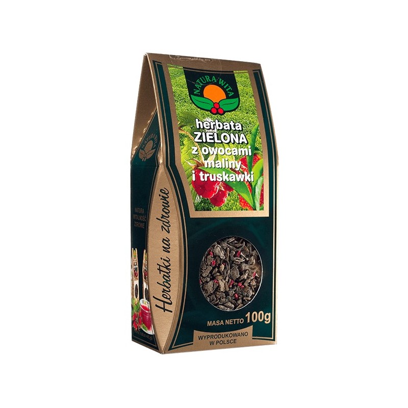 Natura Wita Herbata Zielona Malina I Truskawka100G