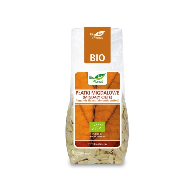 BIO PLANET Płatki migdałowe(migdały cięte)BIO 100G